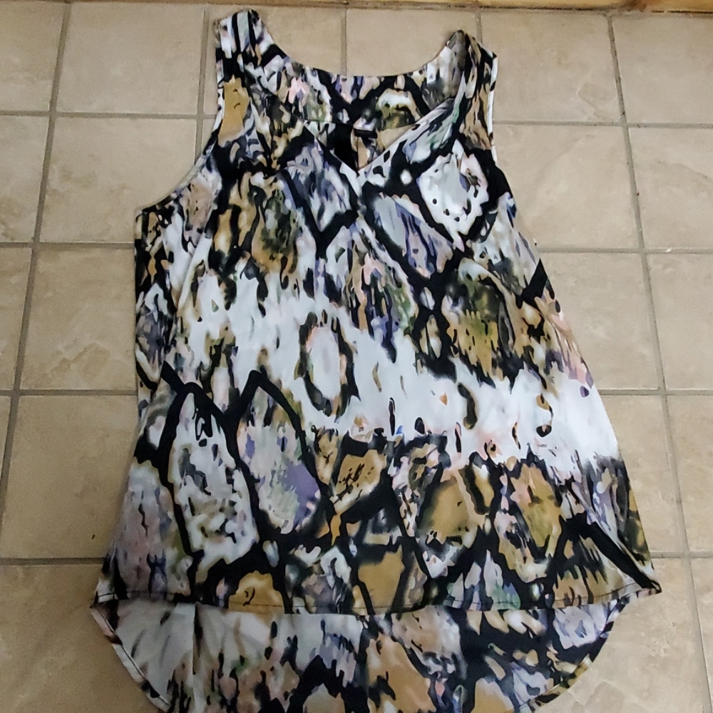 Womens Petticoat Alley multicolor razor back top M